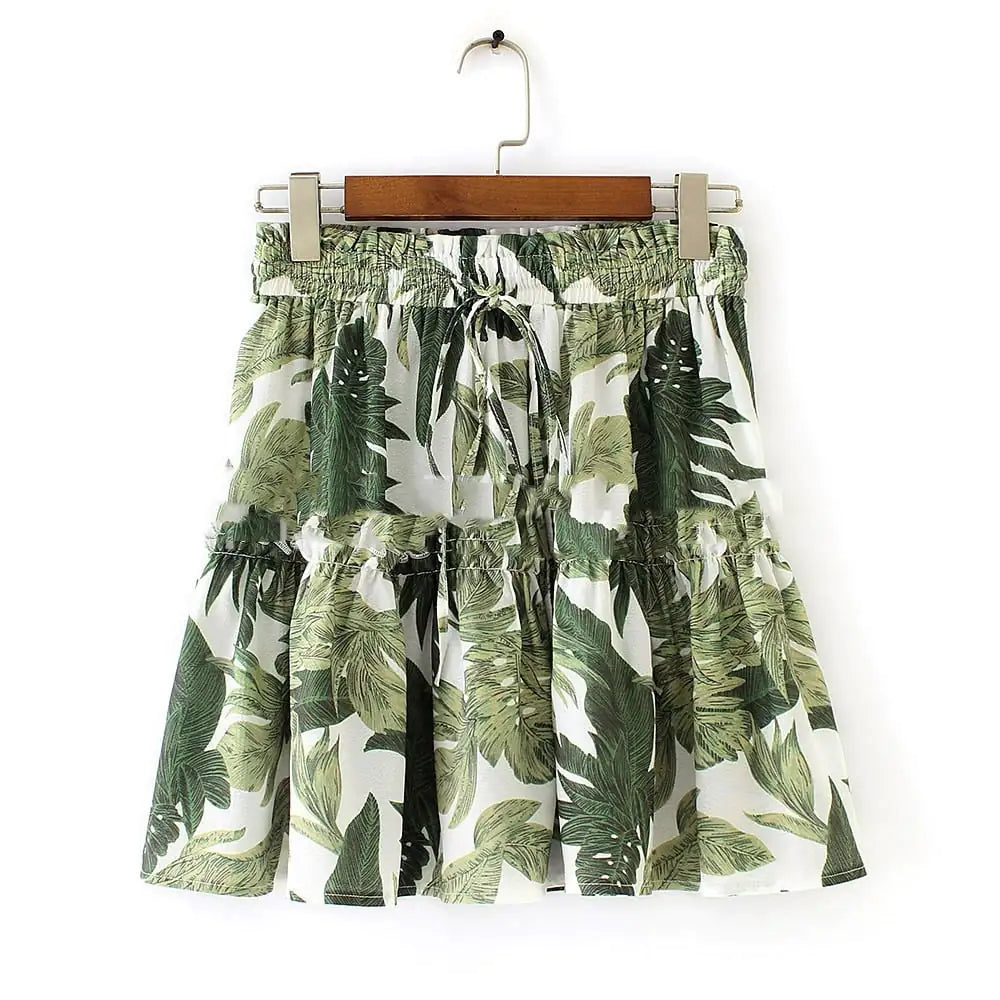 Multi-color Sexy Print Lace Slimming Skirt for Women