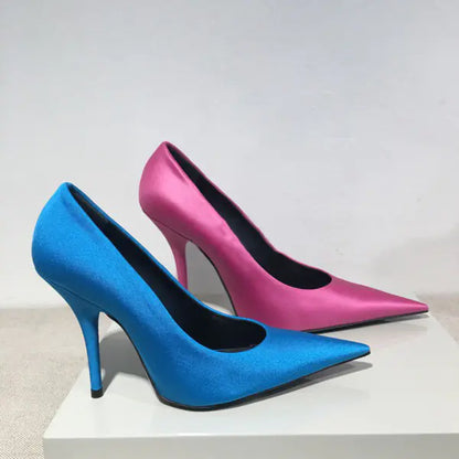 Candy Color Pointed Toe High Heels for Women