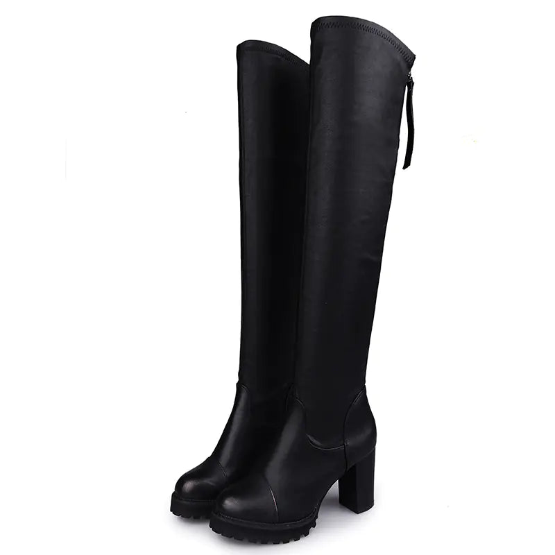 Winter Over-the-Knee High Heels Stretch Boots for Women