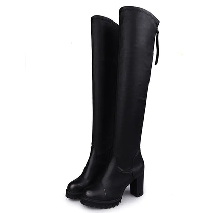 Winter Over-the-Knee High Heels Stretch Boots for Women