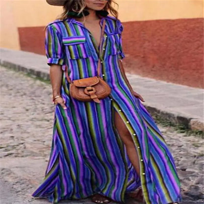 Summer New Striped Floral Dress Collection