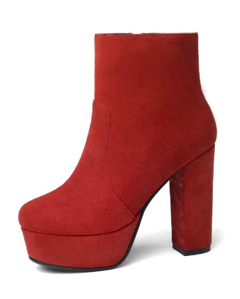 Shuitai Women's Martin Boots with Thick High Heels