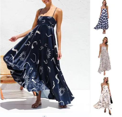 Serena Dress / Fresh Floral Spaghetti Strap Dress (One Piece)