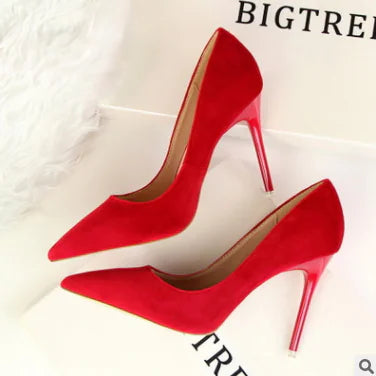 Fashionable Minimalist Pointed Toe High Heels for Women