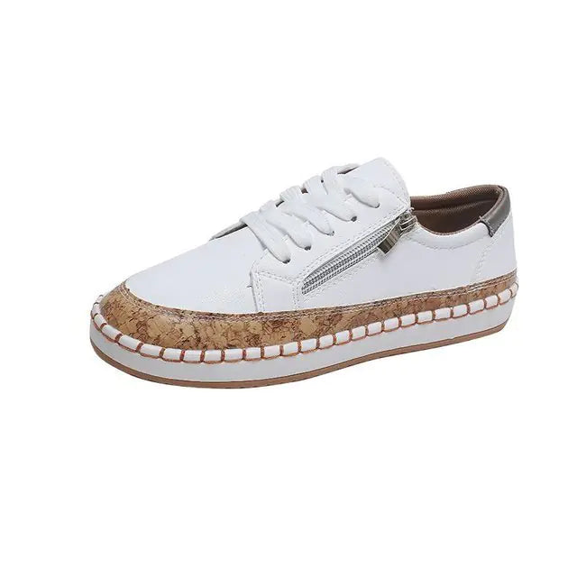 Elegant Floral Lace-up Women's Casual Sports Shoes