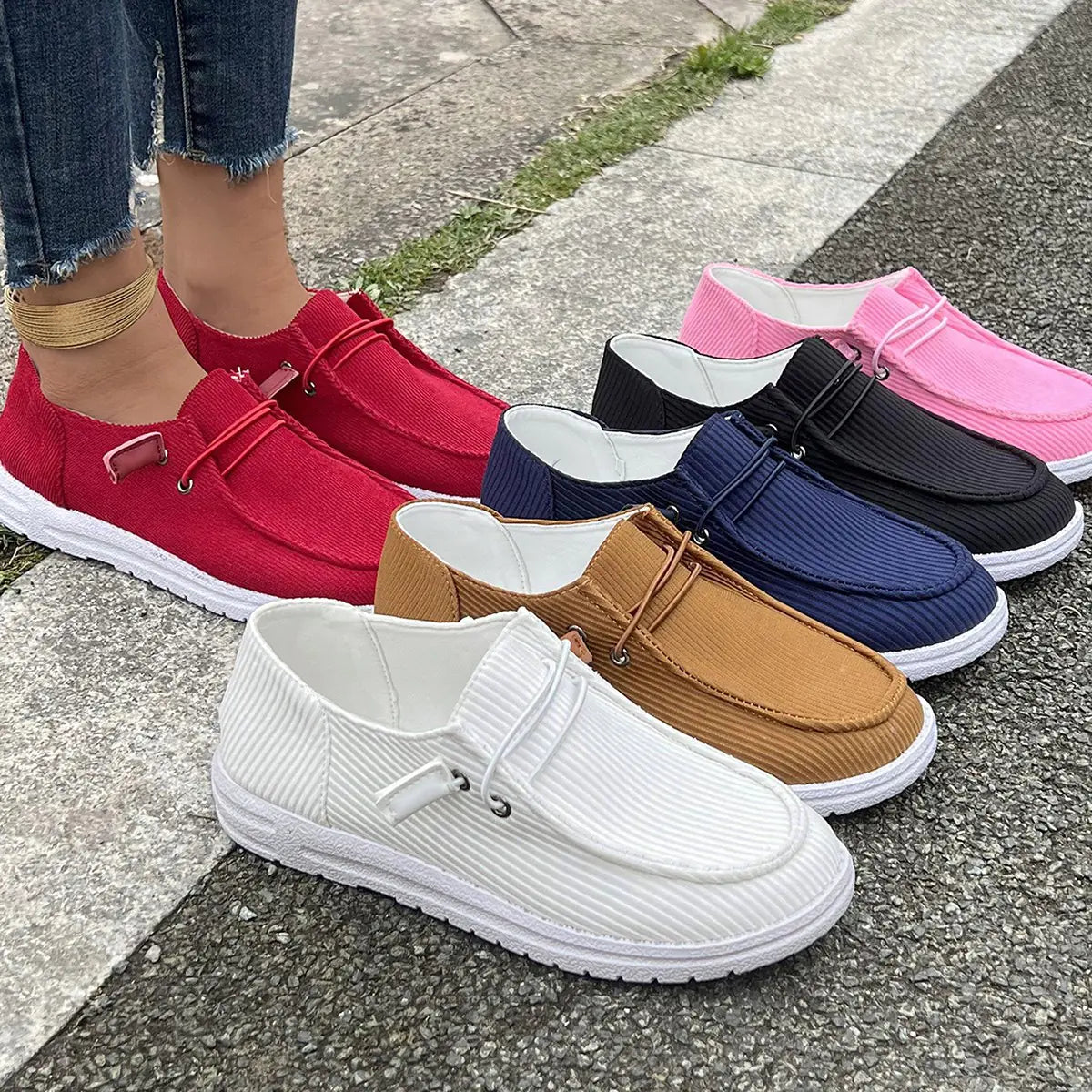 Lux Non-Slip Canvas Slip-On Sneakers for Women