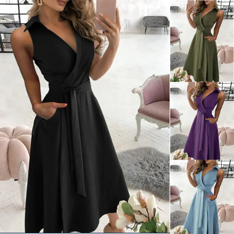 2021 Fashion Long Sleeve V-Neck Floral Dress for Women