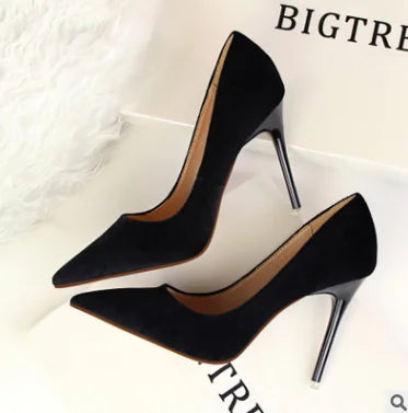 Fashionable Minimalist Pointed Toe High Heels for Women