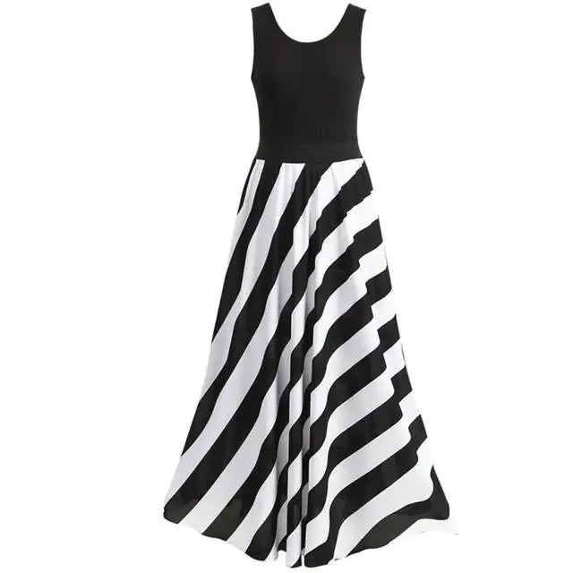 Striped Long Dress, Maxi Skirt, and Dress