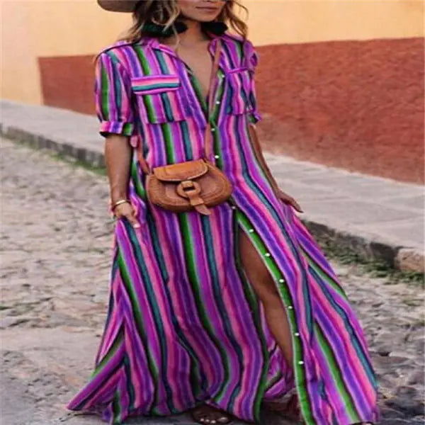 Summer New Striped Floral Dress Collection