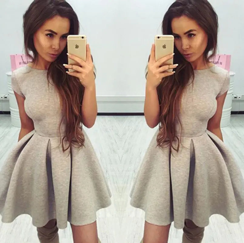 Sexy Short Sleeve Dress with Flowing Ribbons