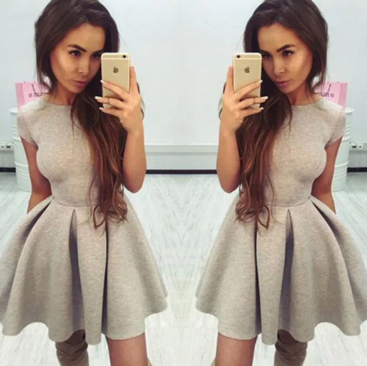 Sexy Short Sleeve Dress with Flowing Ribbons