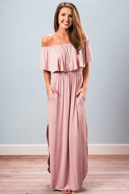 Summer Boho Maxi Dress for Women - Casual Beach Style