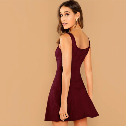 Short Sleeve Zipper Midi Dress