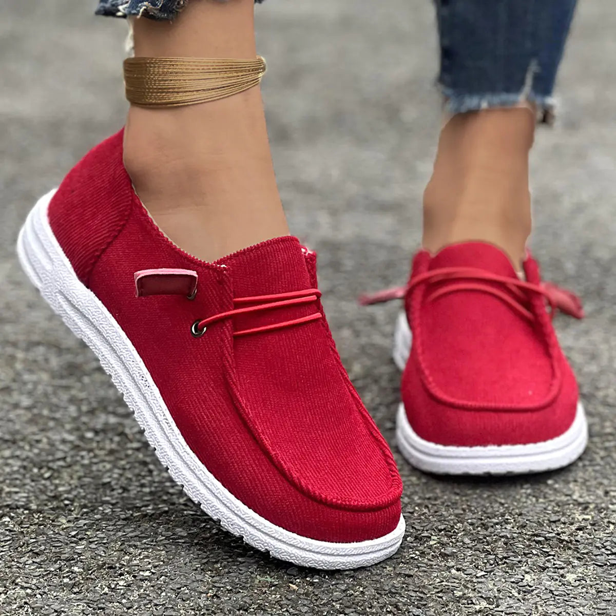 Lux Non-Slip Canvas Slip-On Sneakers for Women