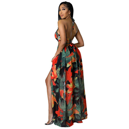 Floral Midi Suspender Dress