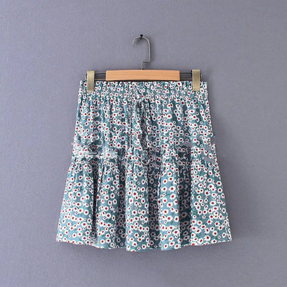 Multi-color Sexy Print Lace Slimming Skirt for Women