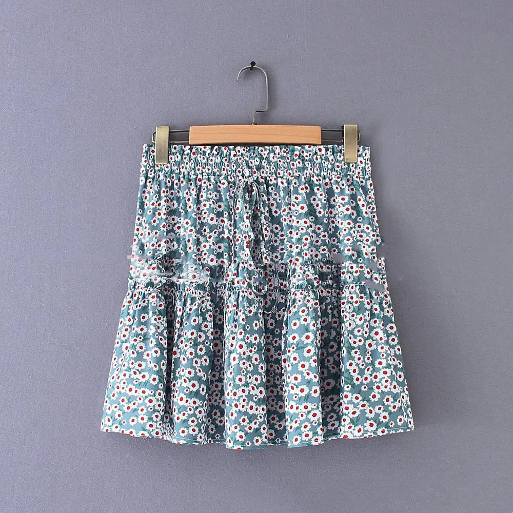 Multi-color Sexy Print Lace Slimming Skirt for Women