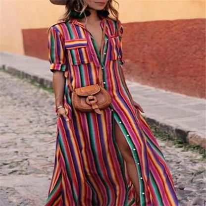 Summer New Striped Floral Dress Collection