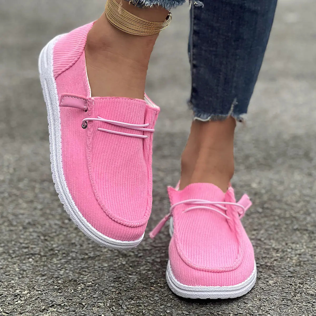 Lux Non-Slip Canvas Slip-On Sneakers for Women