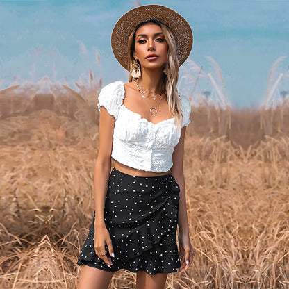 Lace Up Fashion Ruffle Skirt for Women