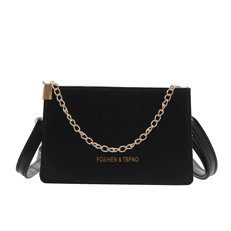 Chic Retro Letter Print Shoulder Bag for Women