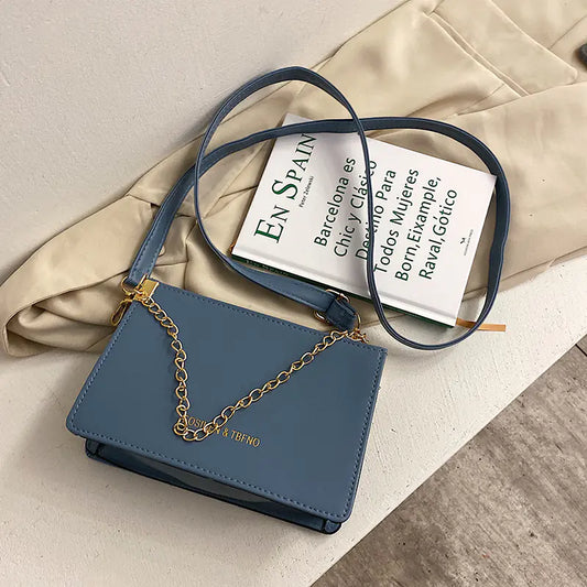 Chic Retro Letter Print Shoulder Bag for Women