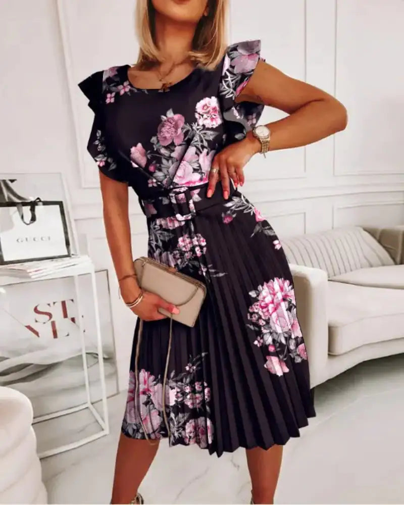 Women's Short Sleeve Round Neck Dress