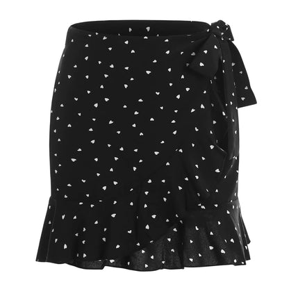 Lace Up Fashion Ruffle Skirt for Women