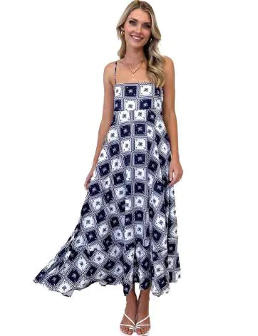 Serena Dress / Fresh Floral Spaghetti Strap Dress (One Piece)