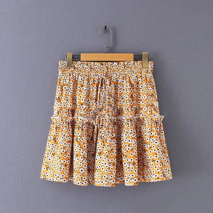 Multi-color Sexy Print Lace Slimming Skirt for Women