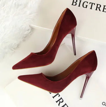 Fashionable Minimalist Pointed Toe High Heels for Women