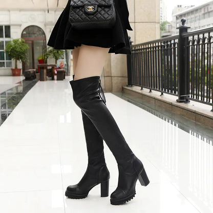 Winter Over-the-Knee High Heels Stretch Boots for Women