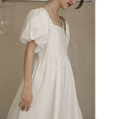 Summer Women's French Style Short Sleeve Dress