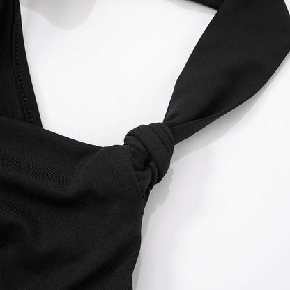 Pleated Cross Backless Crop Top