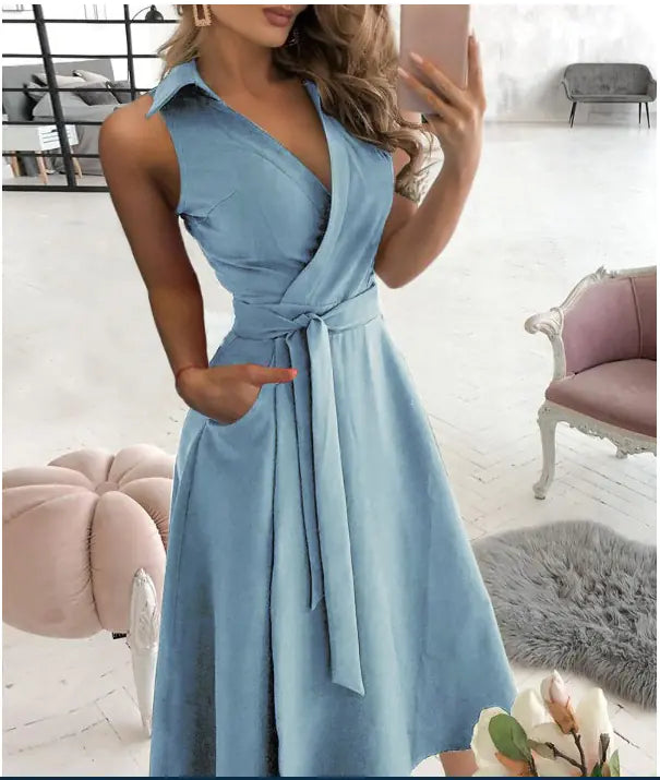 2021 Fashion Long Sleeve V-Neck Floral Dress for Women