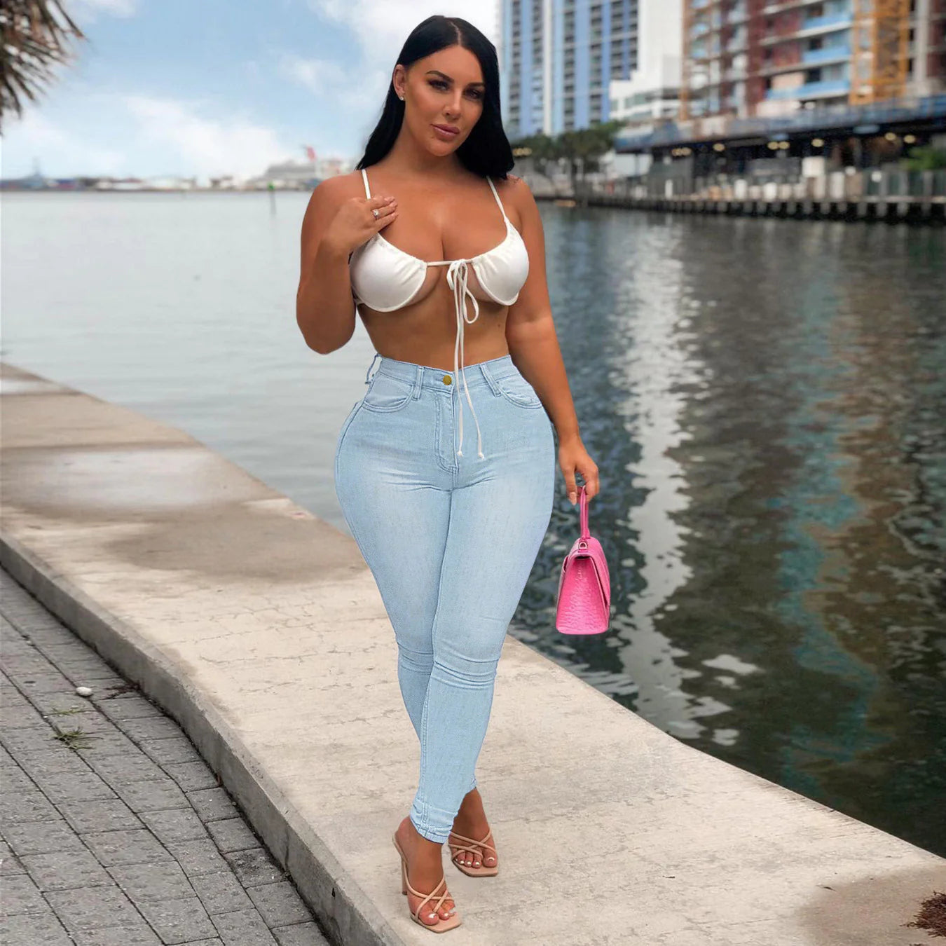 Elastic Skinny Jeans