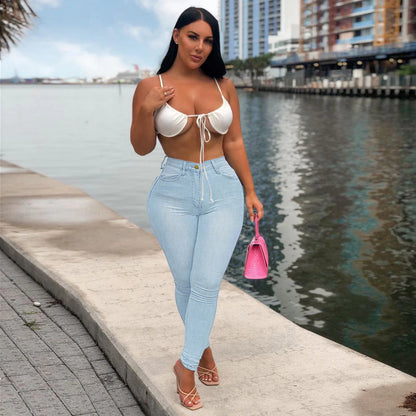 Elastic Skinny Jeans