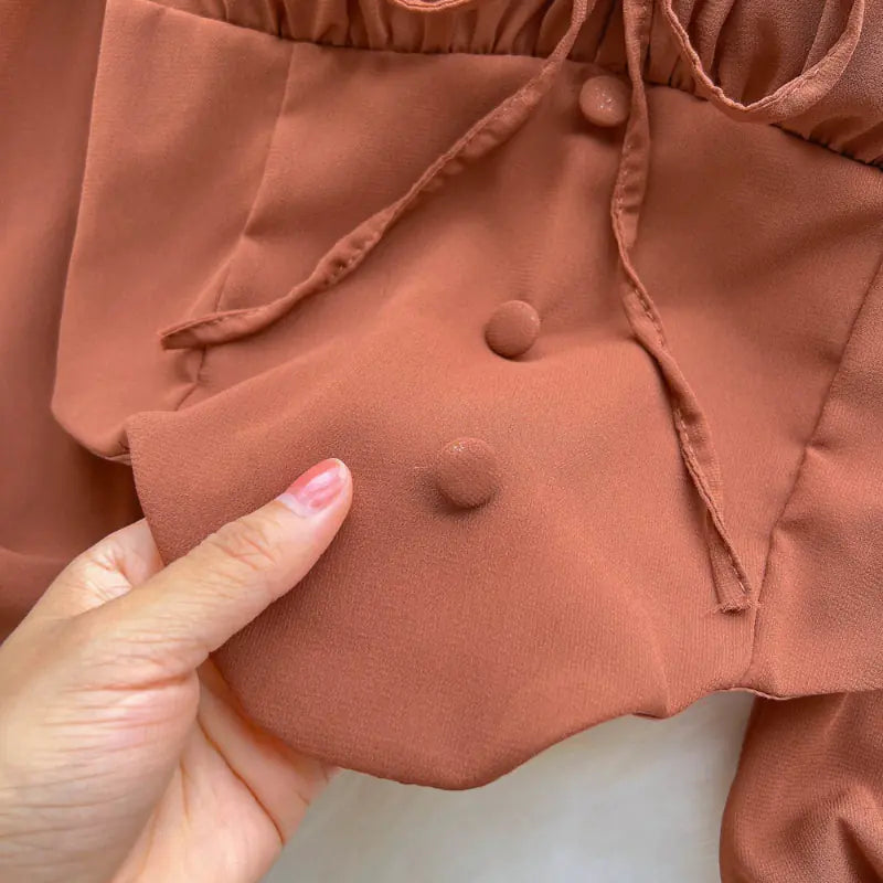 Aesthetic White Blouses for Women - Vintage Casual Tops