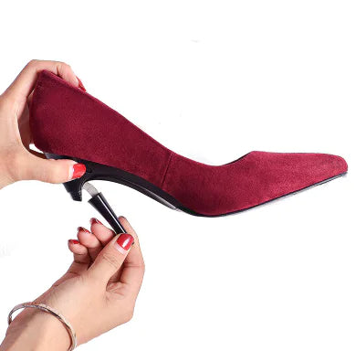 Foldable High Heels with Adjustable Pointed Toe