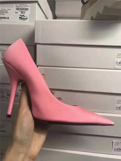 Candy Color Pointed Toe High Heels for Women