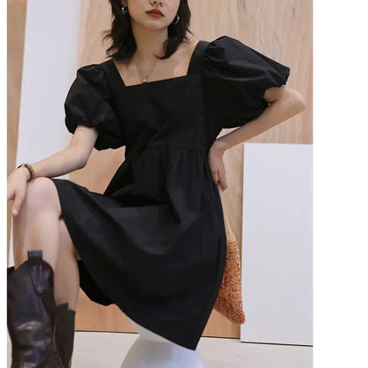 Summer Women's French Style Short Sleeve Dress