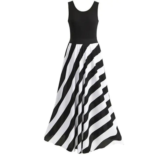 Striped Long Dress, Maxi Skirt, and Dress